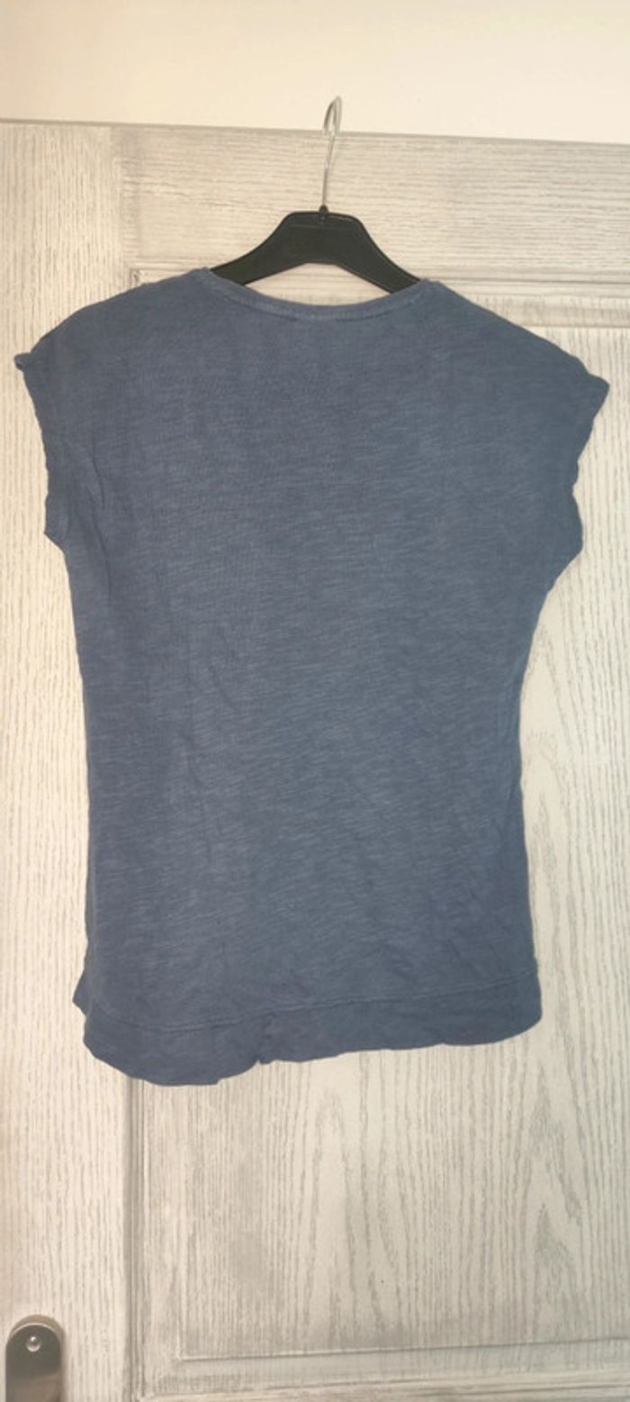 t-shirt bleu enfant papillon - photo numéro 3