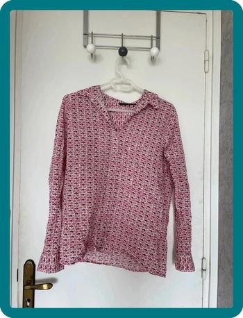 Chemise fleurs rose