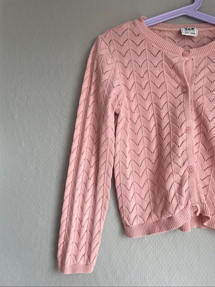 Gilet ajouré rose fille 5 ans tape à l’œil - photo numéro 3