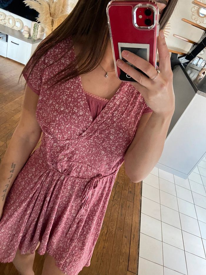 Robe d’été rose fleurie - photo numéro 5