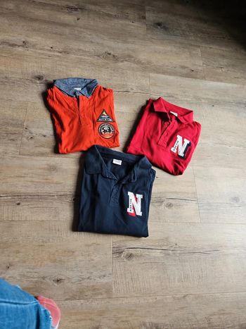 Lot polos manches longues garçon 10 ans