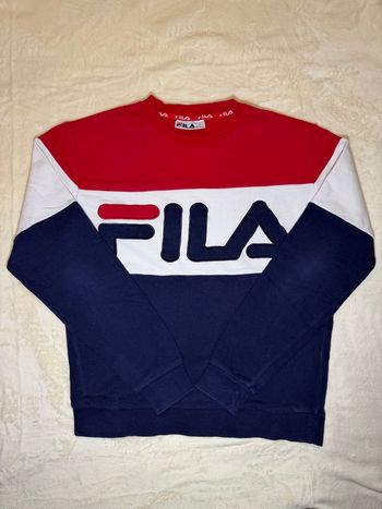 Sweat-shirt Fila homme rouge blanc bleu