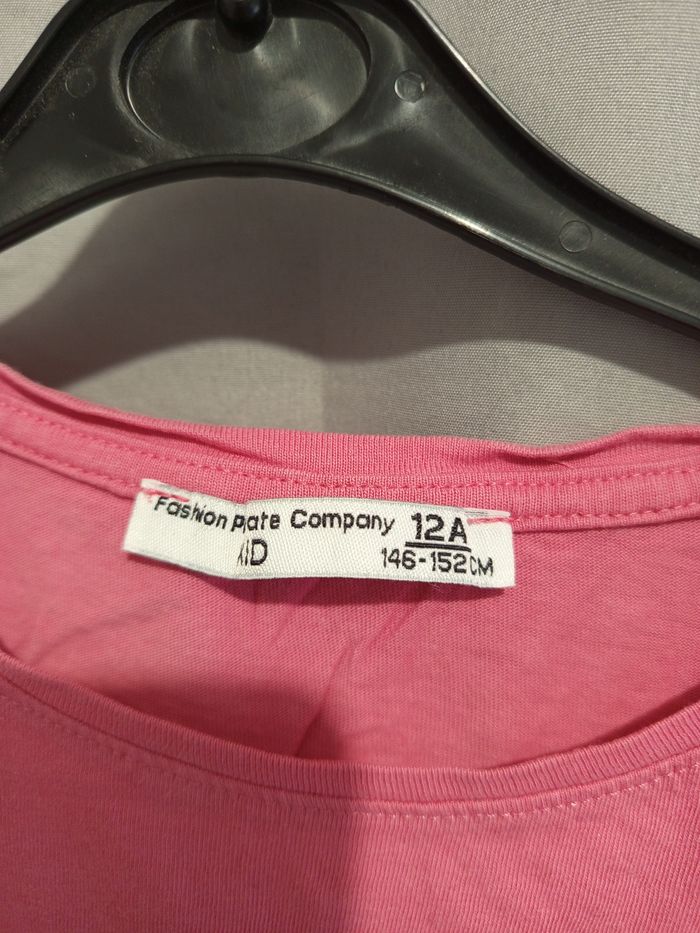 T-shirt fille rose, taille 12ans marque FPC - photo numéro 3