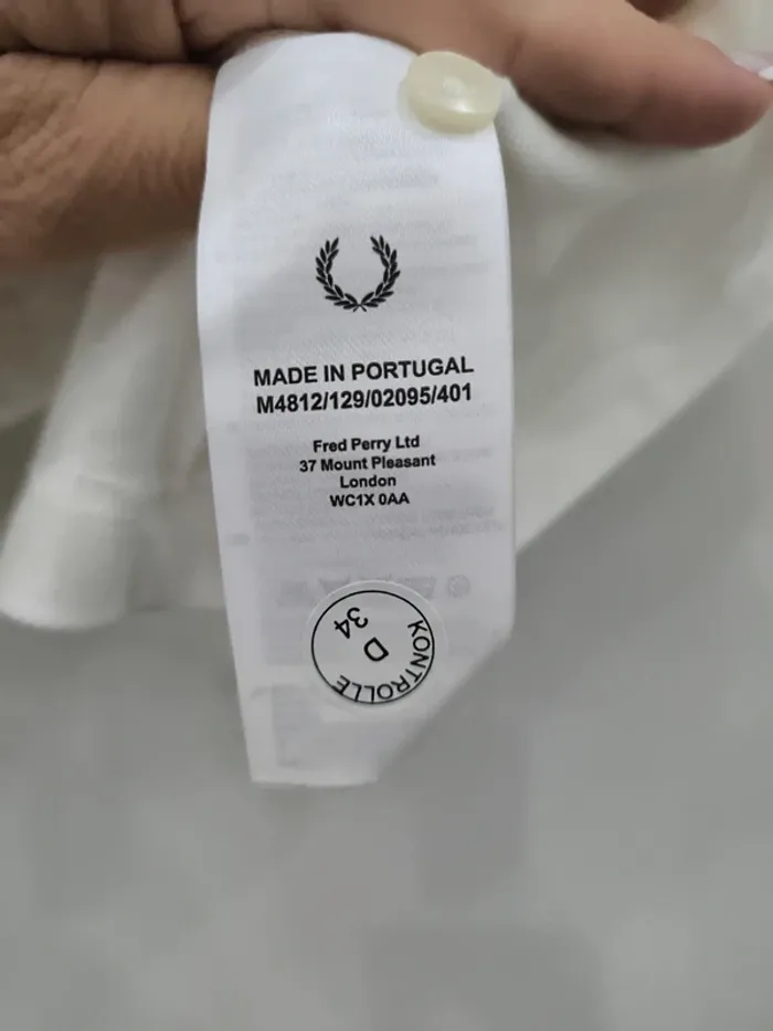 Fred Perry polo en tissu éponge à empiècements taille M neuf - photo numéro 3