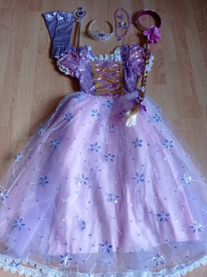 Costume princesse raiponce paillette 6ans - photo numéro 2
