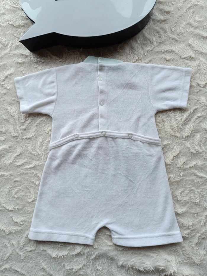 Combi short barboteuse combinaison velours Mixte 1 mois Lapin my favorite garden lapin - photo numéro 6