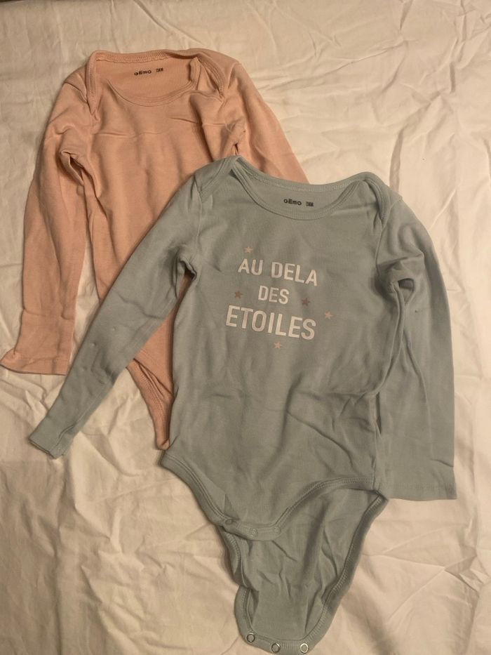 2 bodys manches longues