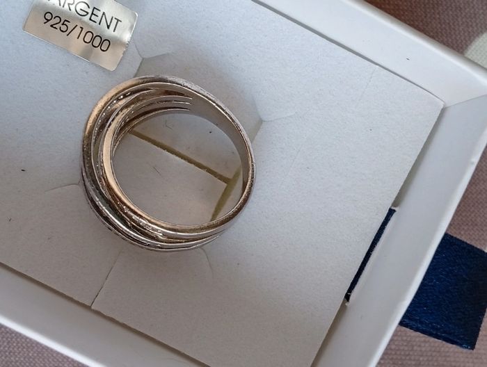 Bague argent 925 multi-anneaux sertis oxydes – EDORA - photo numéro 6