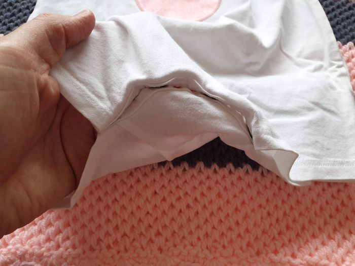 Pyjama combi courte blanc motif pomme rose fluo - T18M - Obaïbi - photo numéro 2