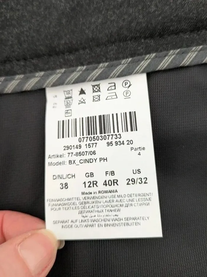 Pantalon neuf gris 98% laine vierge - Brax Feel Good Peter Hahn - taille 40 - photo numéro 5