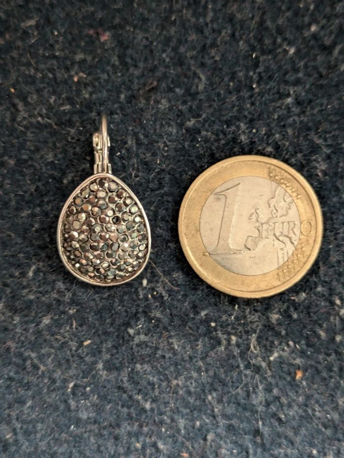 Boucles d'oreilles dormeuses a strass - photo numéro 2