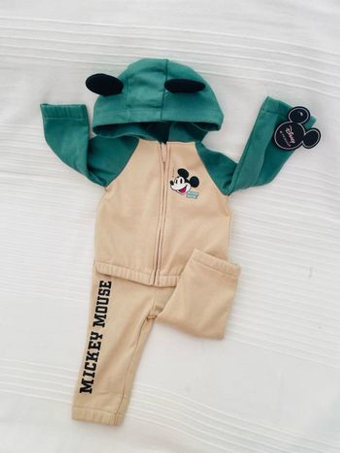 Ensemble beige Mickey 6/9 mois - photo numéro 5