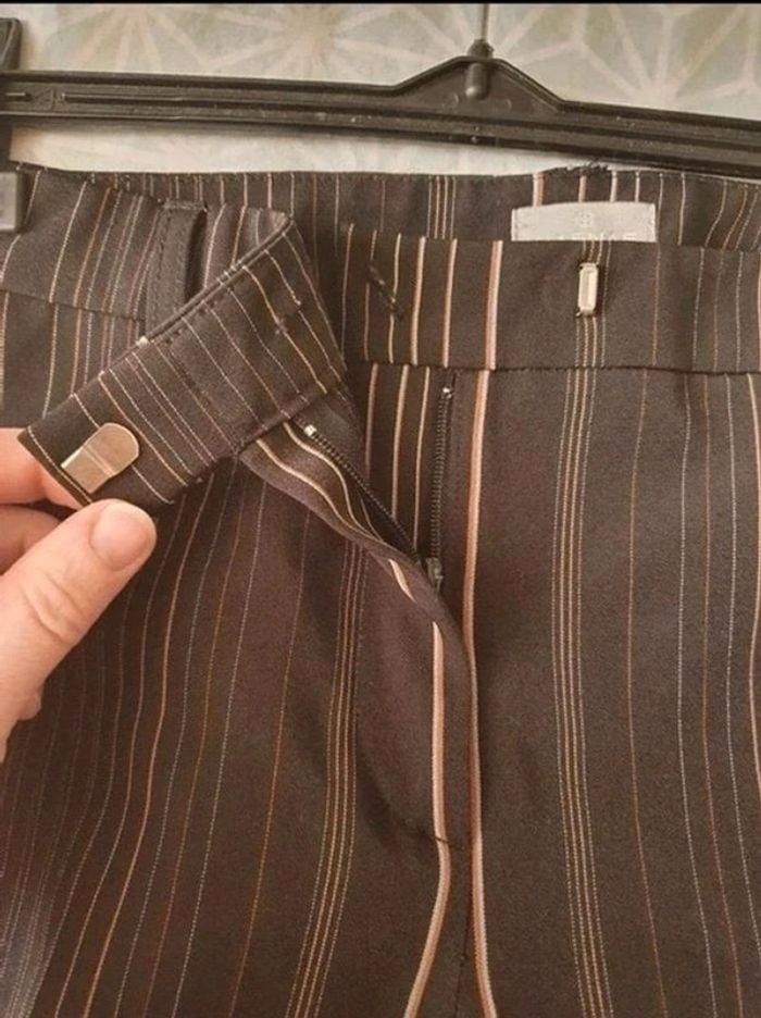 Pantalon Naf Naf noir à rayures taille 38 - photo numéro 5