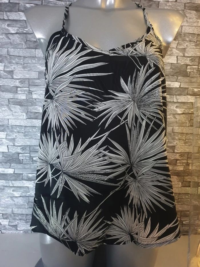 Débardeur sexy noir et blanc Taille S