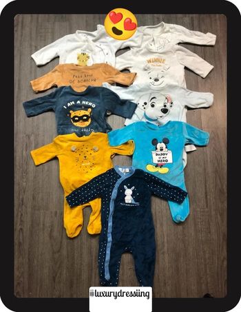 Lot 9 pyjamas épais 3mois Disney en très bonne état 🧸