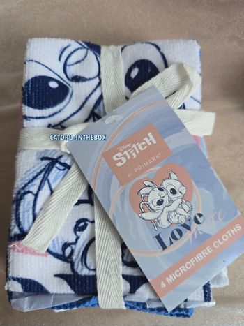 4 Torchons en microfibre / Microfibre Cloths Disney Stitch & Angel