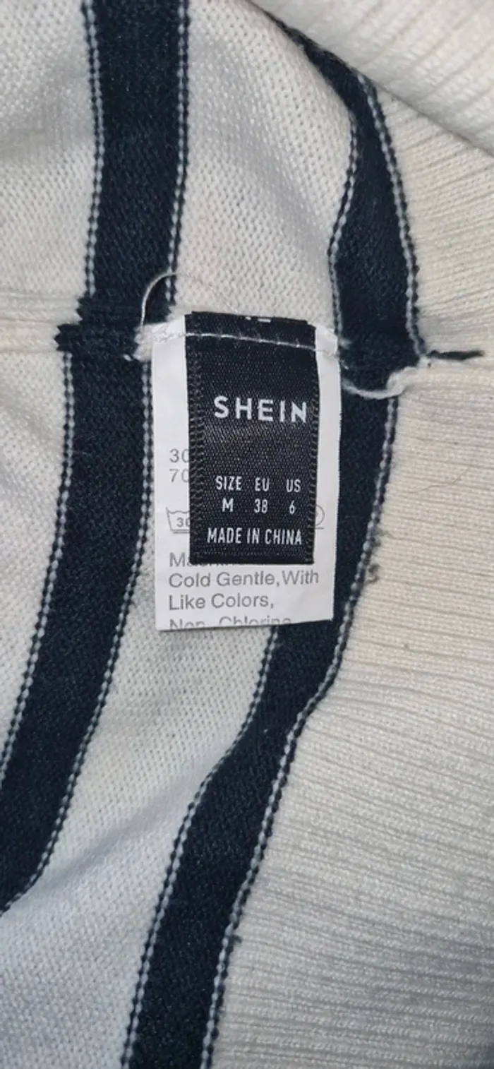 Beige gestreepte jurk - photo numéro 2