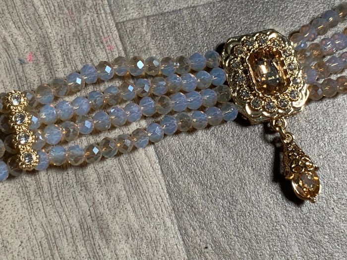Parure Collier ras de cou  et boucles d’oreilles - photo numéro 4