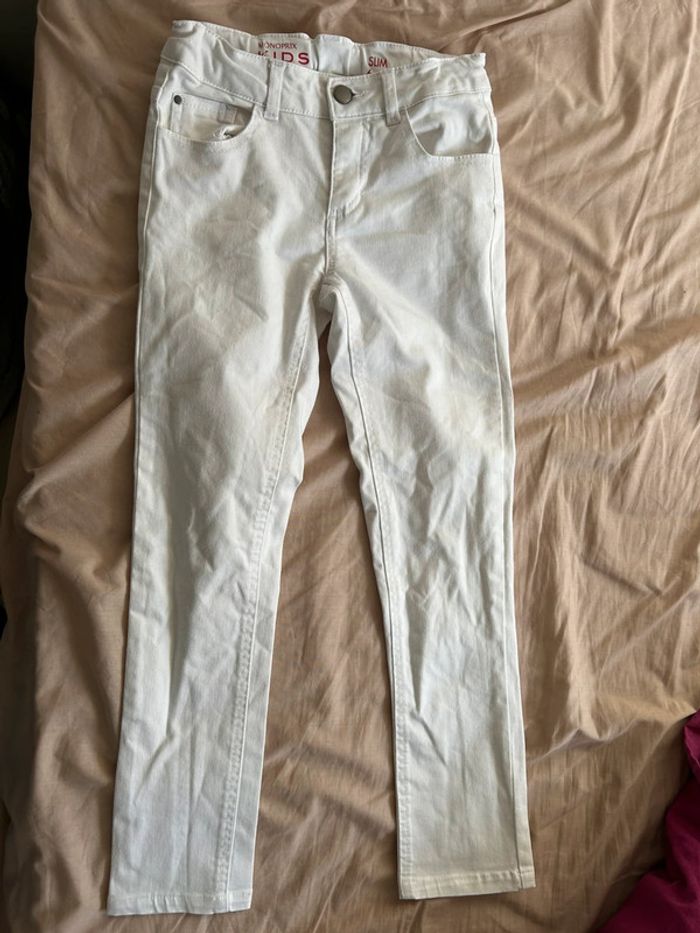 Jeans blanc slim 6 ans Monoprix kids