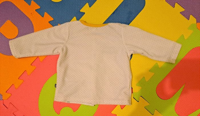 Gilet blanc koala, sucre d'orge, taille 3 mois (60 cm) - photo numéro 2