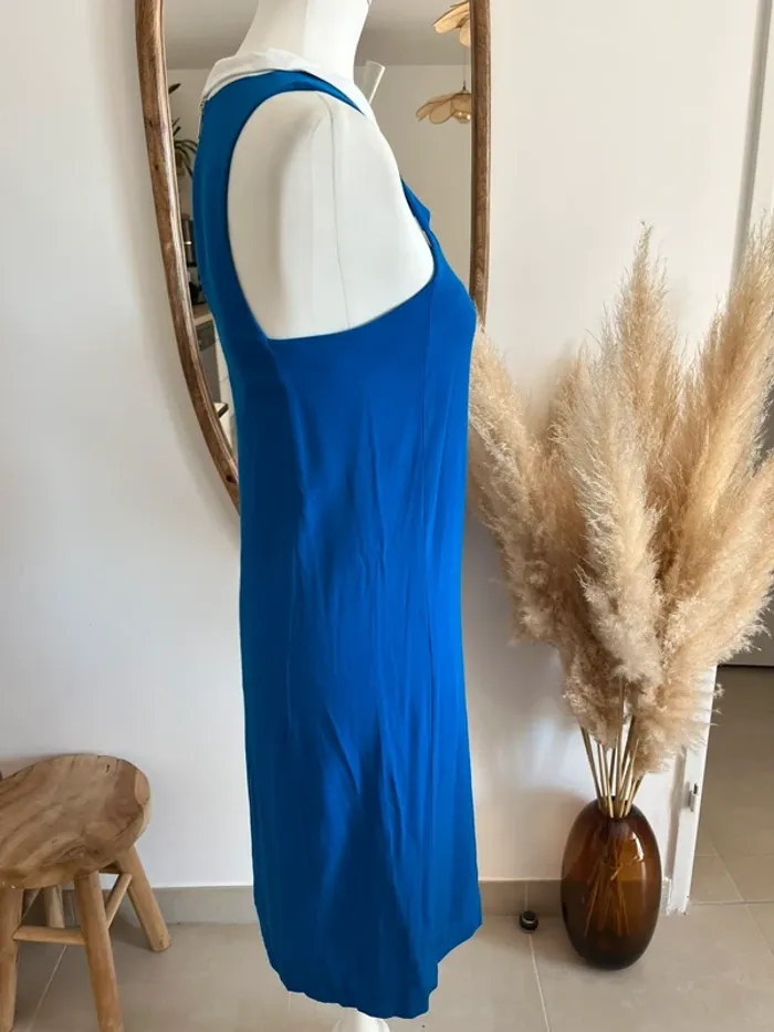 Robe bleue col claudine Claudie Pierlot - photo numéro 5