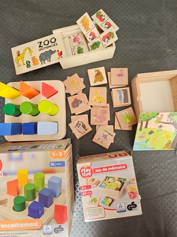 Lot de jeux en bois