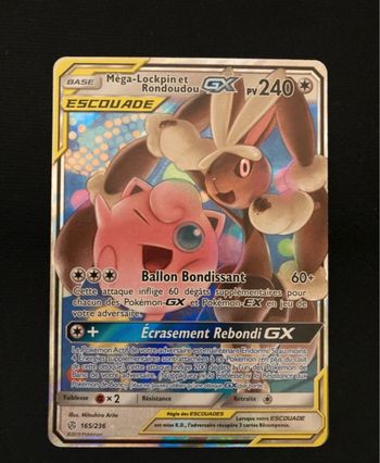 Carte Pokémon Méga Lockpin et Rondoudou GX NM FR