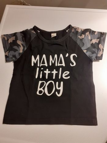 T-shirt noir garçon 2 ans