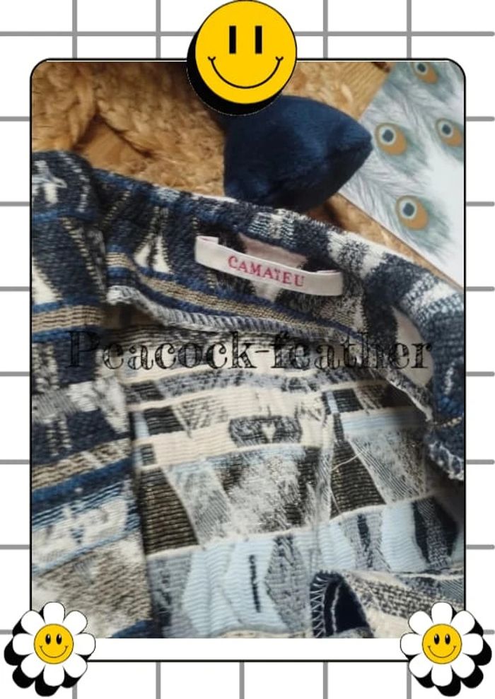 Jupe camaïeu 38 bleue neuve - photo numéro 6