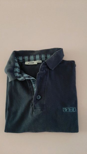 Polo garçon manches courtes Marine 8 ans