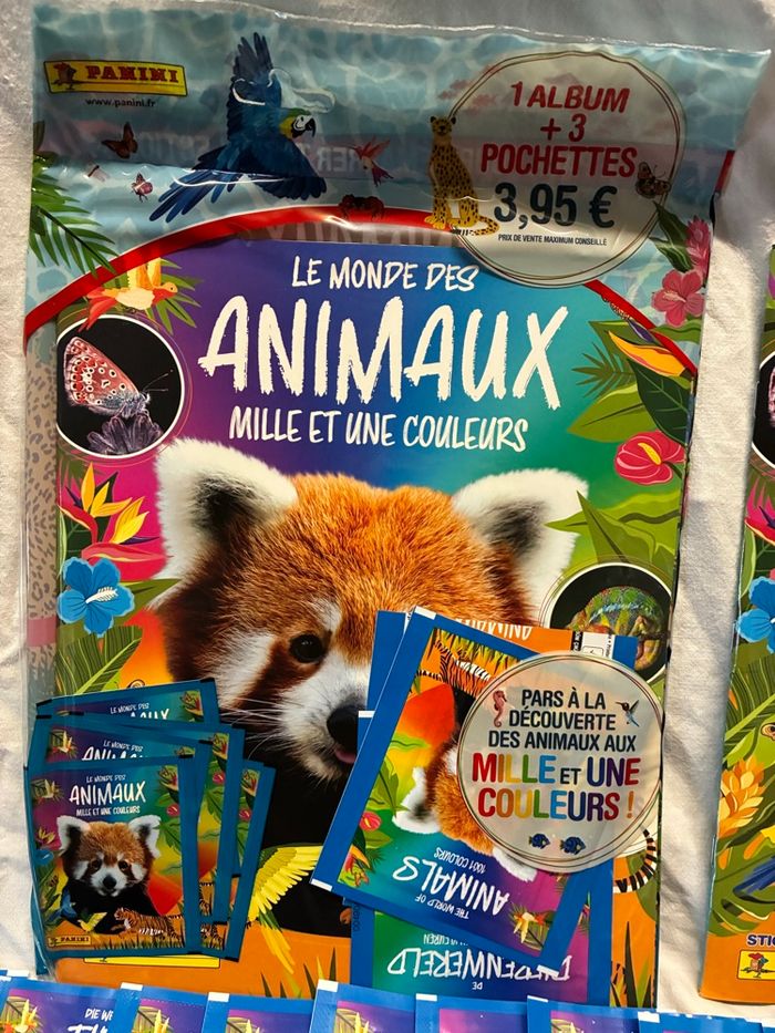 Kit panini Sachets de stickers Le Monde Des Animaux mille et une couleurs - photo numéro 2