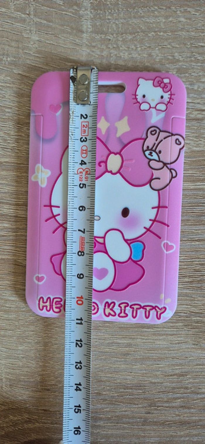 Porte carte d'identité Hello kitty avec lanière fantaisie. - photo numéro 5
