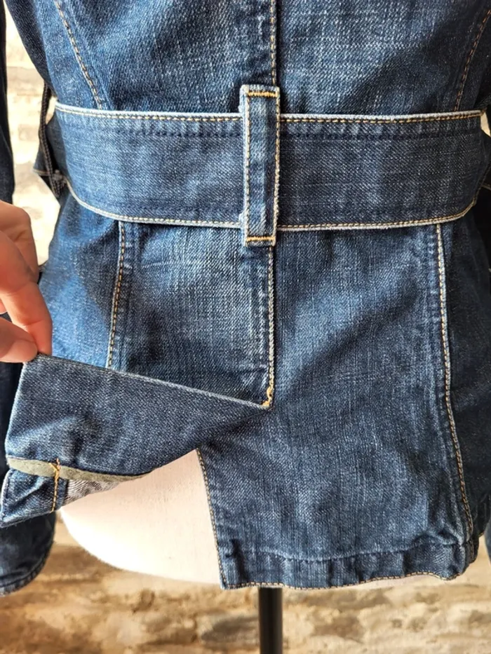 Veste en jean bleue Zara Trafaluc Taille 36 - photo numéro 7
