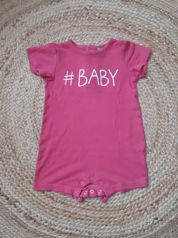 Barboteuse rose Tex 18 mois