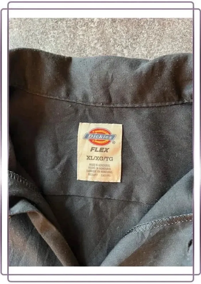 Chemise noire homme Dickies taille XL Men shirt - Herrenhemd - Camicia uomo - photo numéro 6