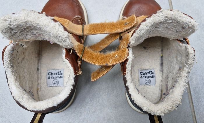 Chaussures montantes / boots garçon marron fourrées - photo numéro 9