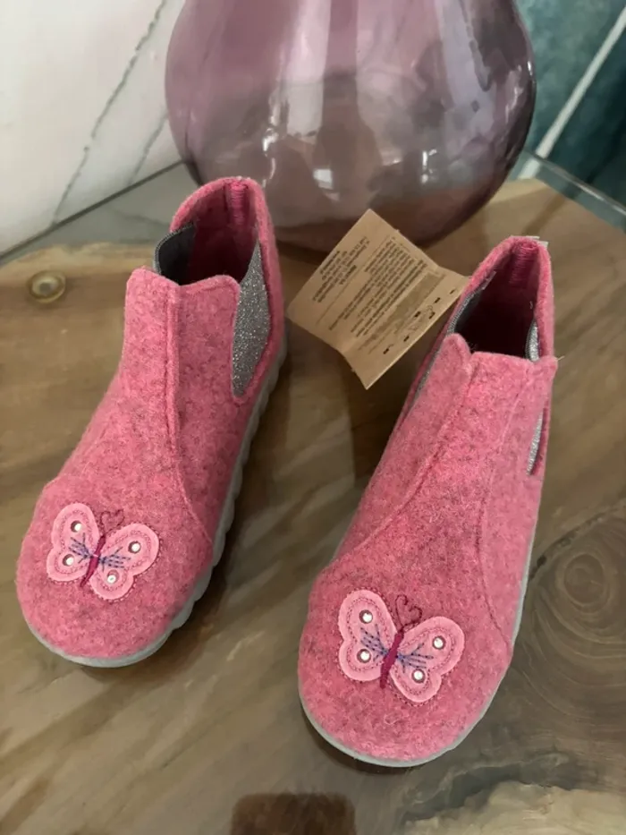 Chaussons fille Befado rose tissu - photo numéro 3
