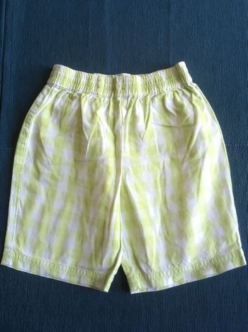 Short à carreaux verts 6 mois