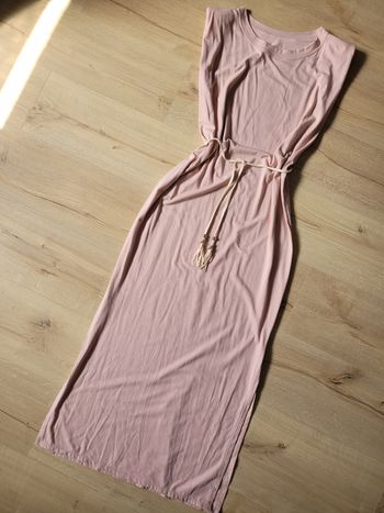 Robe longue rose