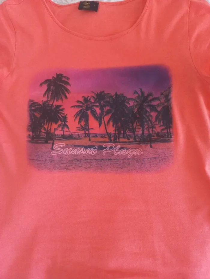 Tee-shirt S Fashion express Orange - photo numéro 3