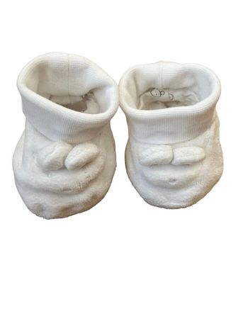 Chaussons naissance bébé blancs à oreilles - Absorba 0/1 mois