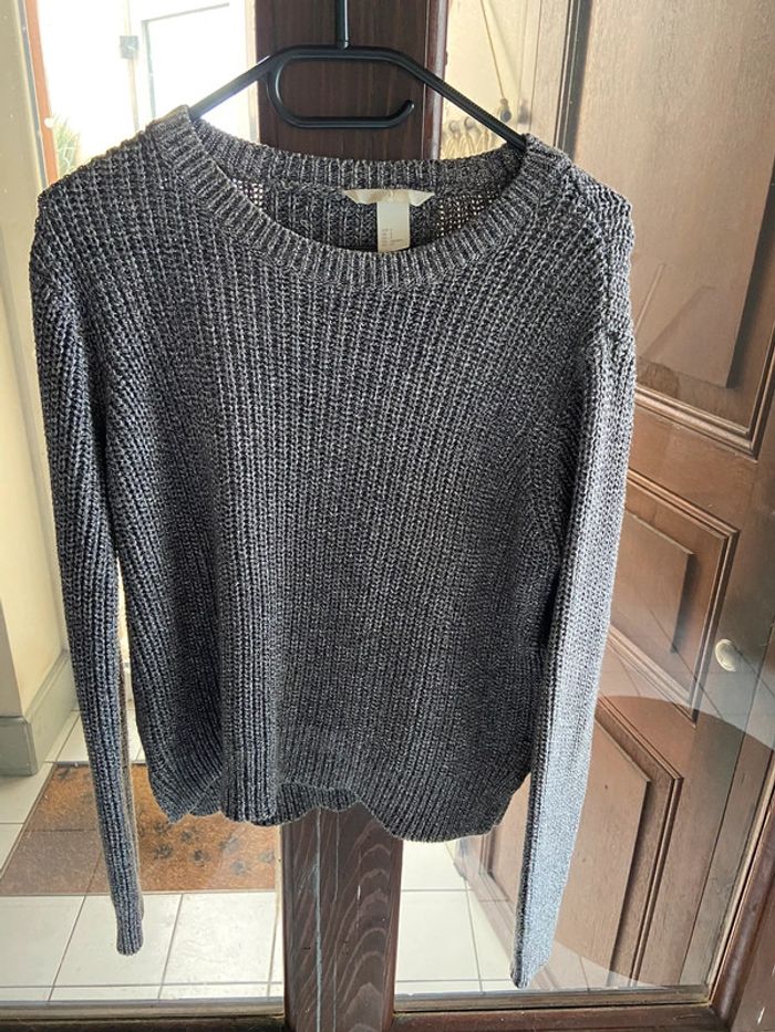 Pull gris en maille H&M - photo numéro 5