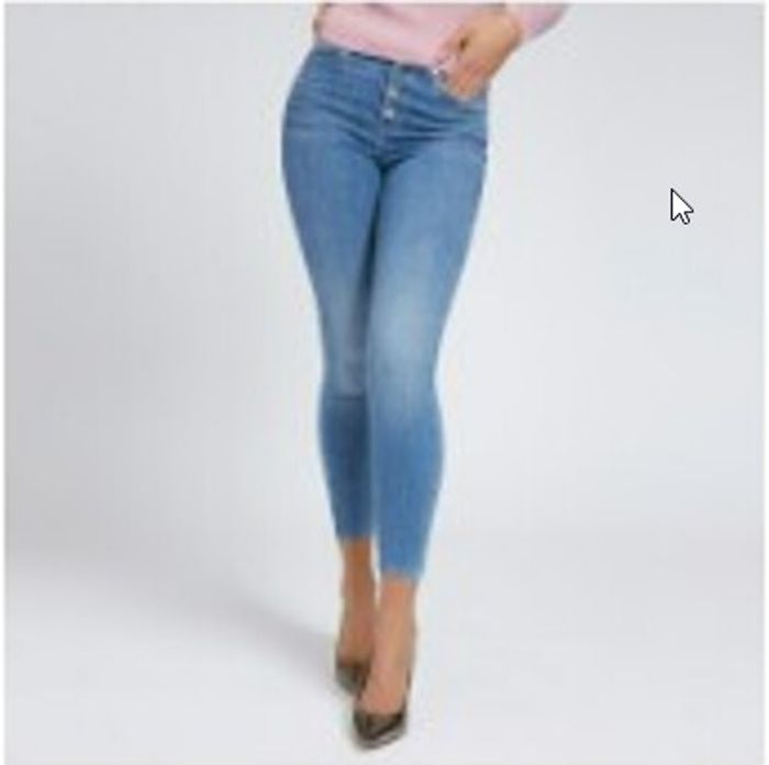 Jean pour femme bleu denim Skinny High - Guess - photo numéro 3