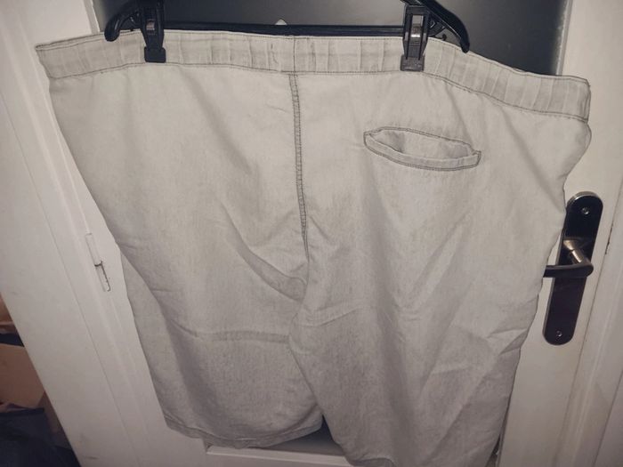 Short 5XL homme coton gris avec cordon ajustable - photo numéro 2