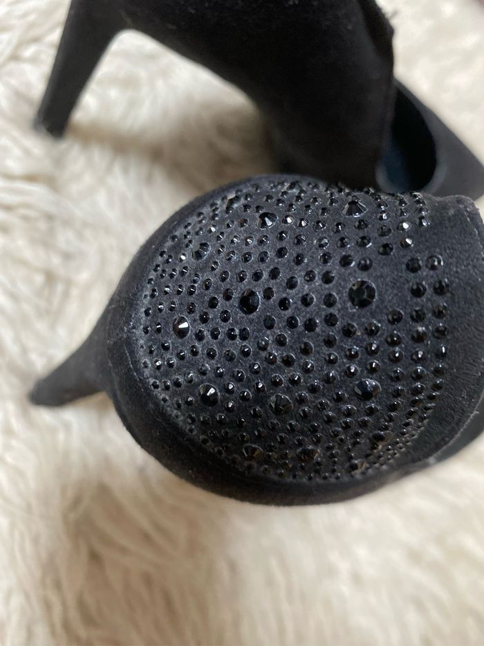 Chaussures à talons aiguilles daim strass noir 37 Bestelle - photo numéro 6