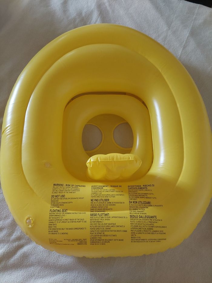 Bouée siège  flottante  bébé jaune 6/12 mois TBE  🌊 - photo numéro 3