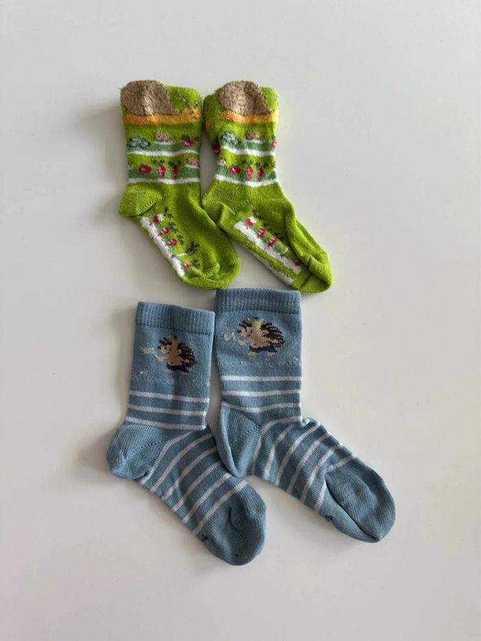 Lot de 2 paires de chaussettes bébé hautes - Taille 15/18