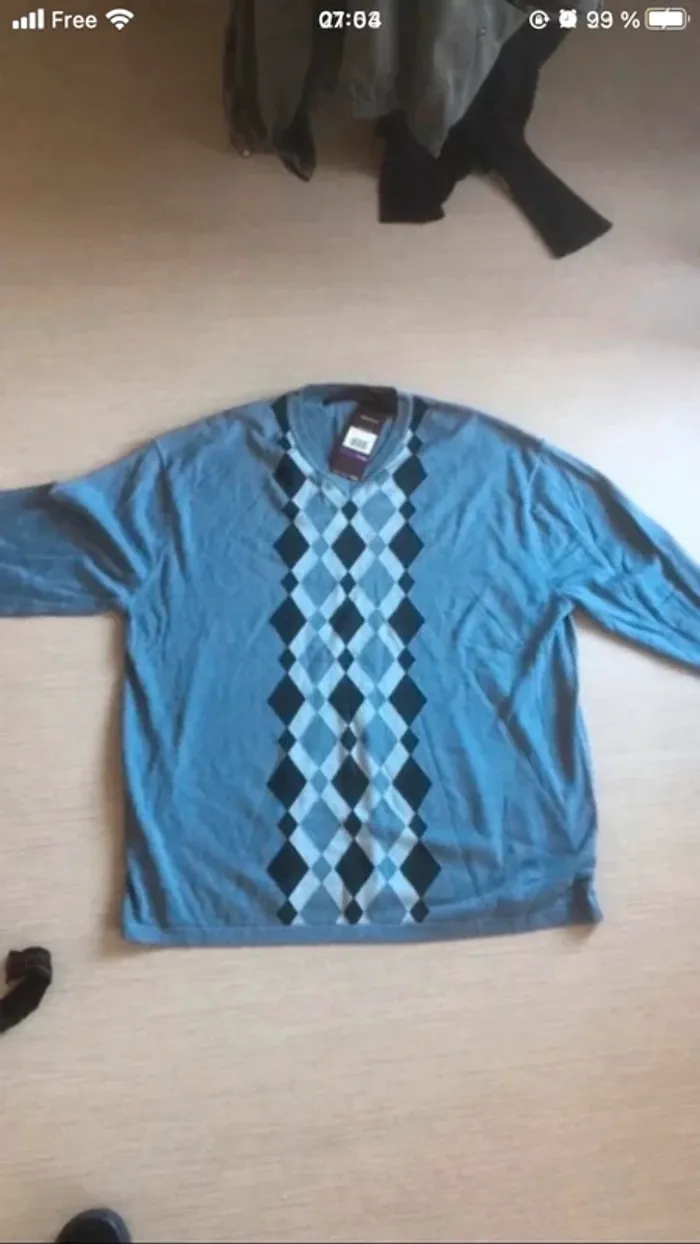 Pull en soie Perry ellis neuf avec étiquette