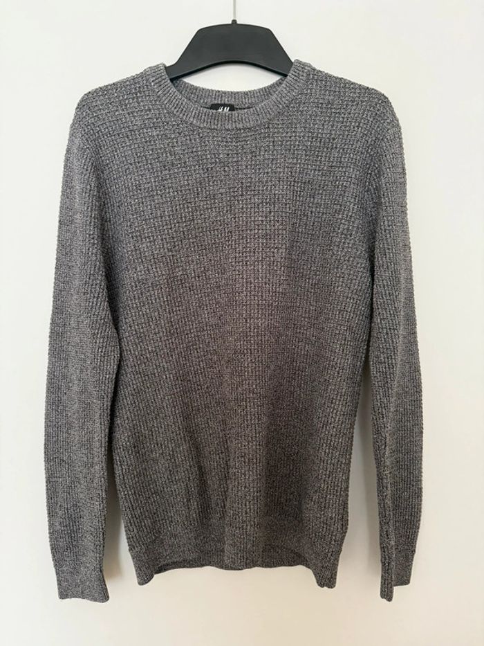Pull en maille gris H&M Taille M - photo numéro 1