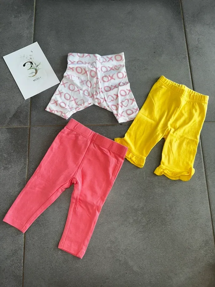 Cycliste et legging fille 3 mois